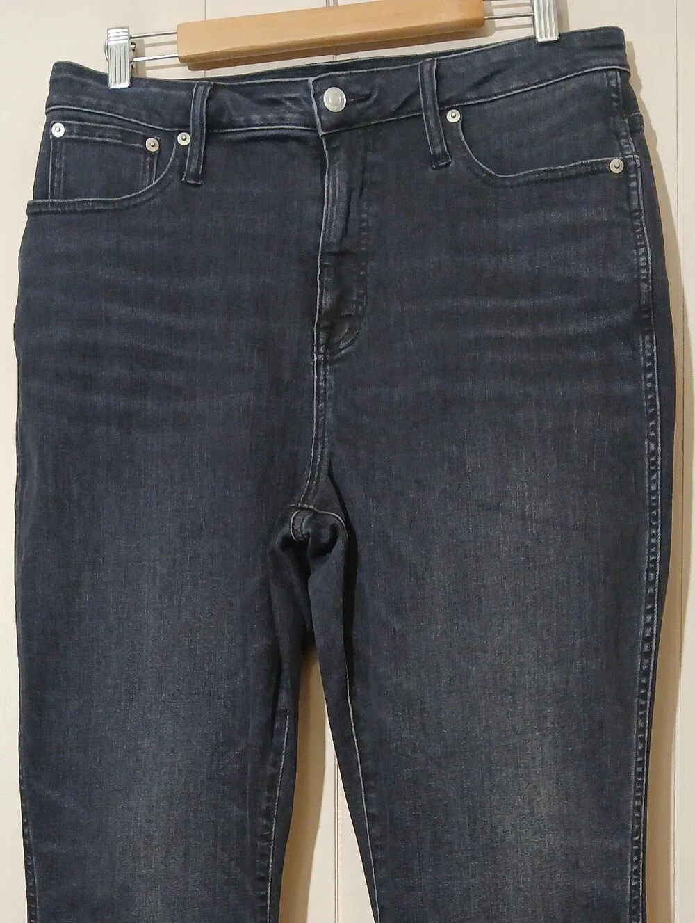 J Crew Jeans Curvy Vintage Slim Straight Charcoal Stretch Denim Fall Winter
